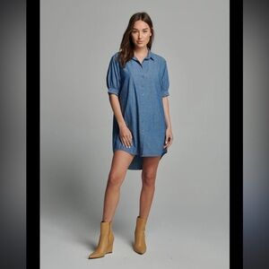 Anthropologie SUNDAYS Denim Blue Murphy Shirt Dress